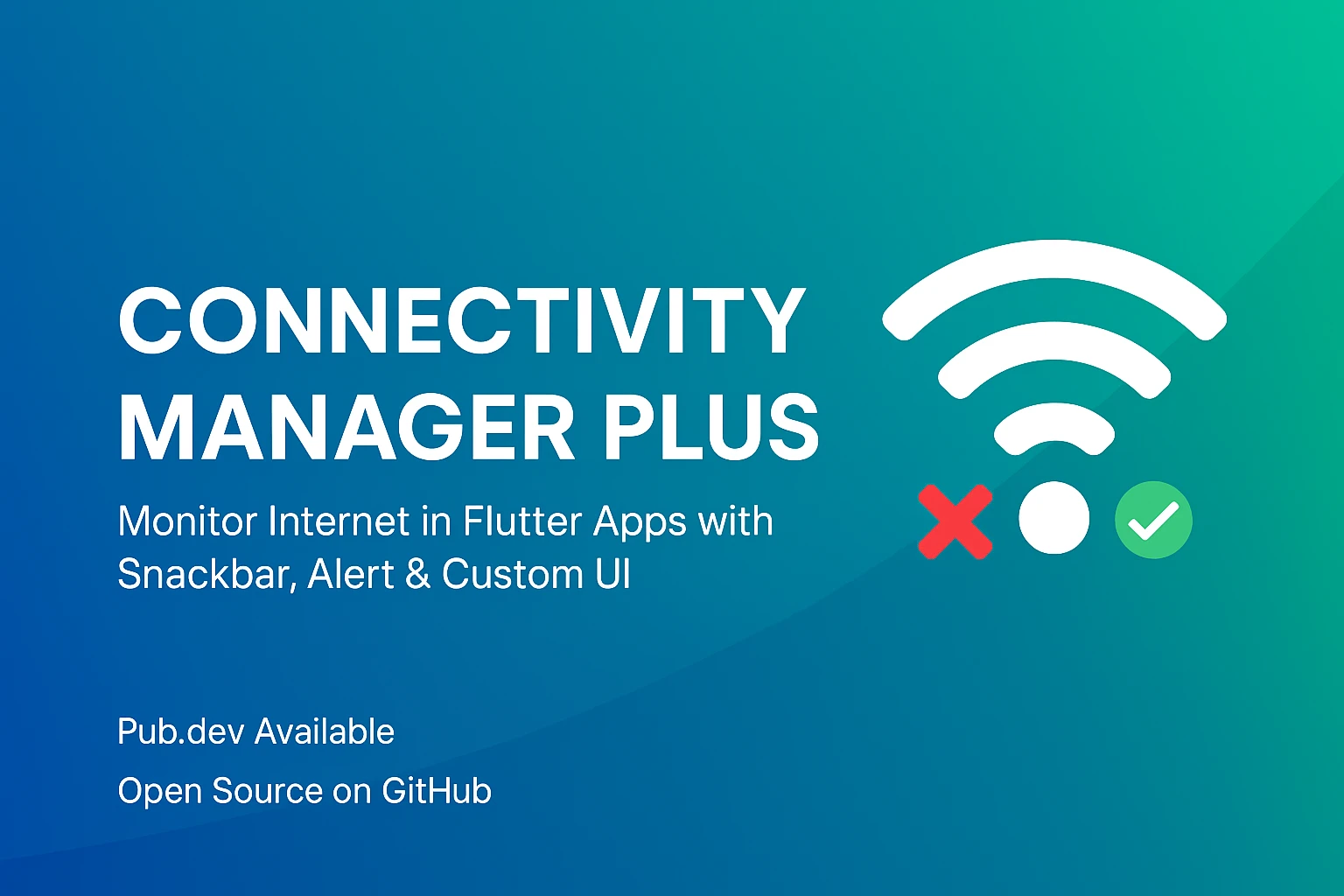🚀 I’m super excited to share something special today — my first open-source Flutter package: Connectivity Manager.
